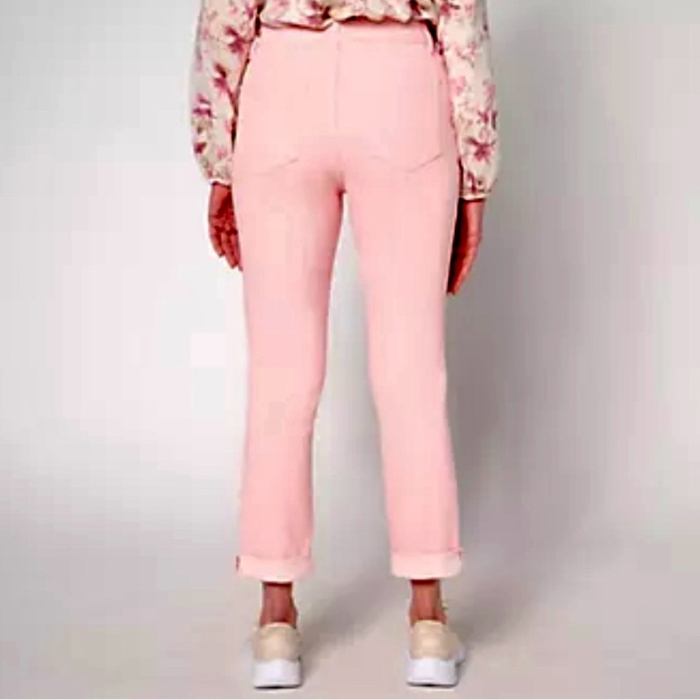 MARTHA STEWART • SIGNATURE PETITE • ROLLED HEM ANKLE JEAN • PINK • SZ 16 P • NWT - Picture 4 of 11